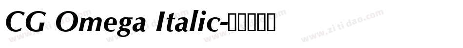 CG Omega Italic字体转换
